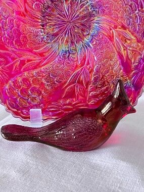 Westmoreland by Fenton Ruby Red Glass Cardinal Bird Figurine